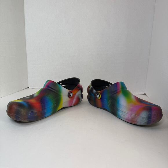 Crocs Bistro Graphic Tie Dye Slip Resistant Work Clog Women's Size 10 - Picture 4 of 8